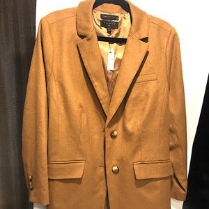 Talbots NWT wool blend cognac jacket 14W